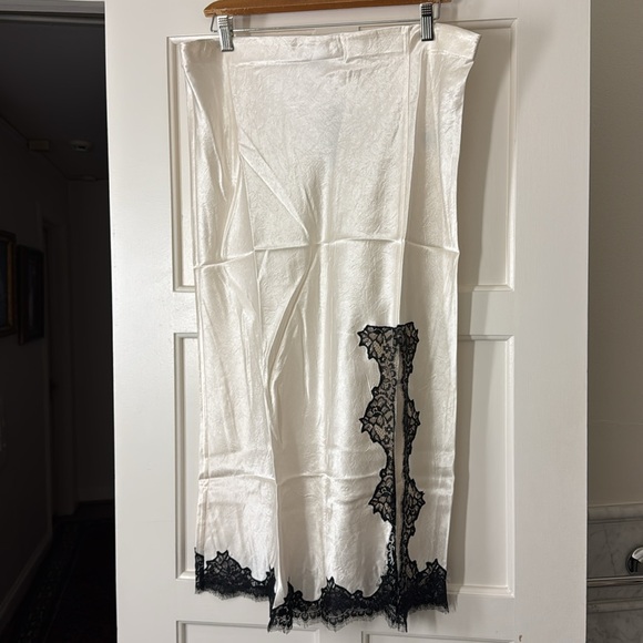 J.Crew Gwyneth lace-trim slip skirt in textured satin CD354 - Picture 6 of 8